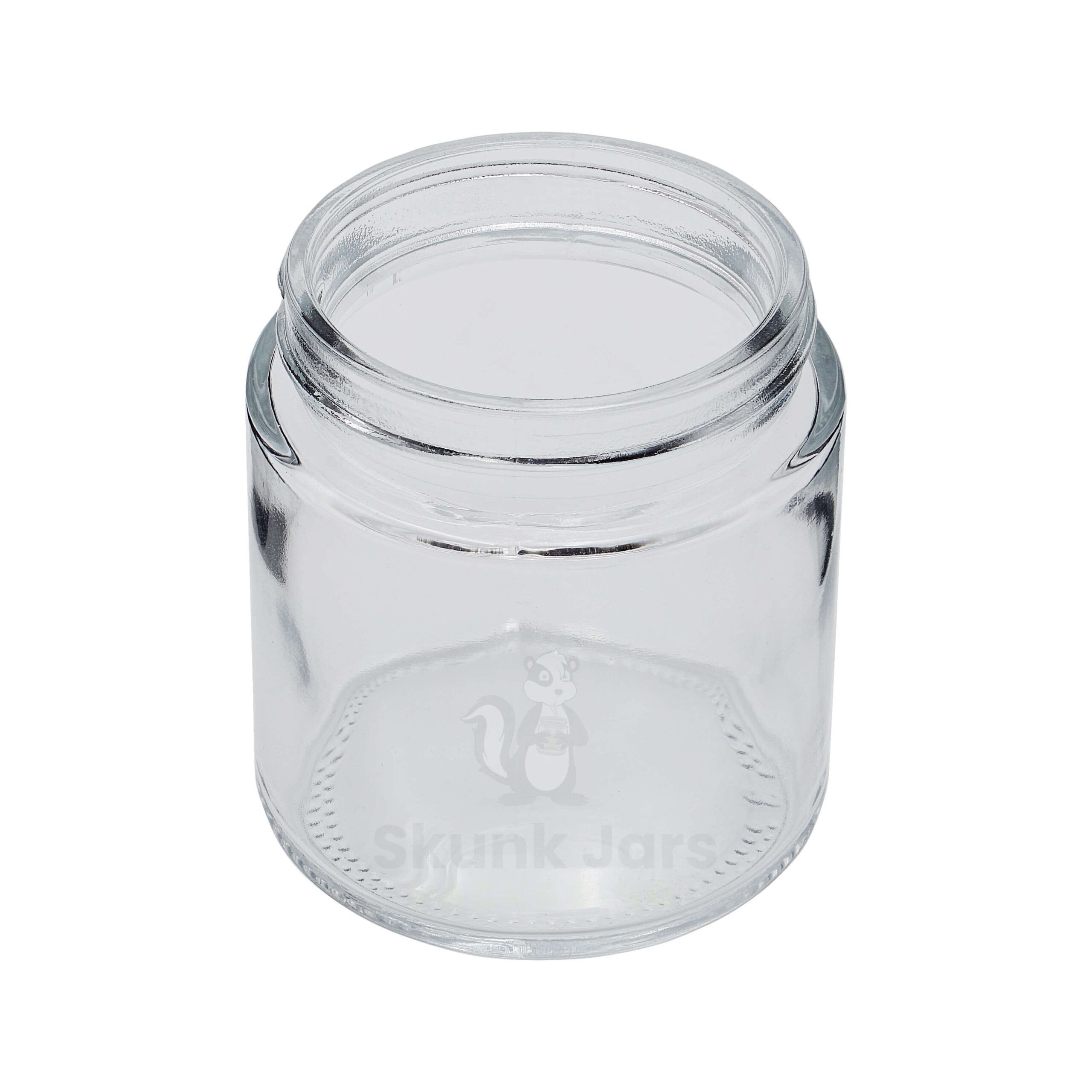 Clear Glass Jar With Black Child Resistant Caps 3oz